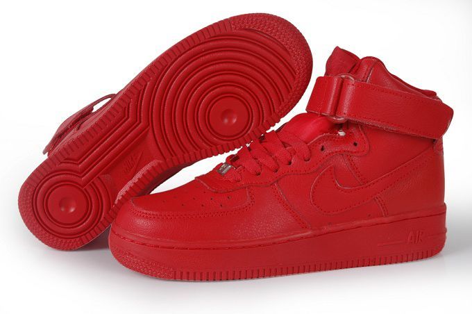 Nike Women Air Force Mid Red Sneaker